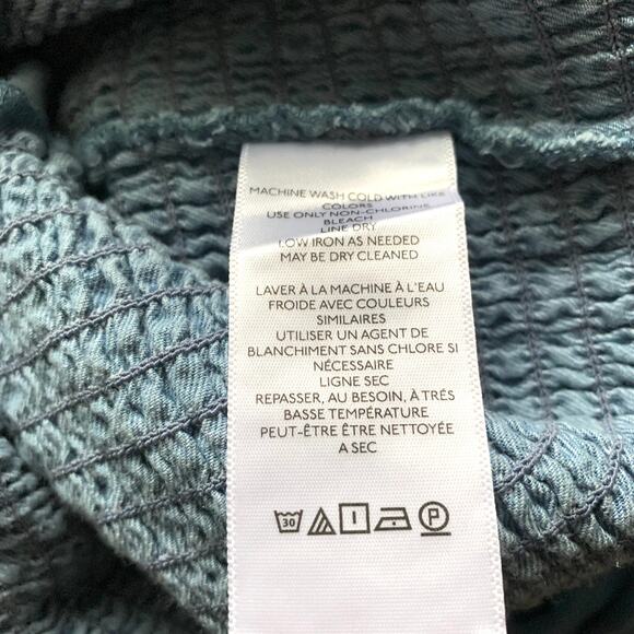 Urban Outfitters Kimchi Blue Marley Bow Front Long Sleeve Denim Blouse - Picture 10 of 11